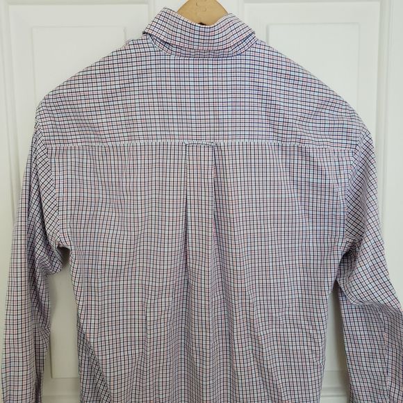 Palmetto Moon Long Sleeve Button Down Shirt Blue Pink Plaid Size Small - Picture 9 of 10